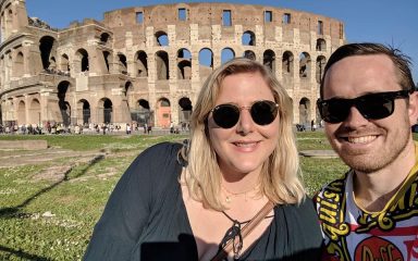 MyOErs sitting in front of the Colosseum