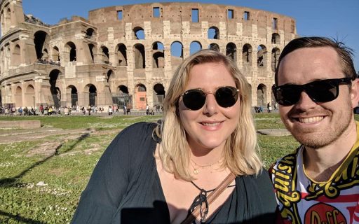 MyOErs sitting in front of the Colosseum